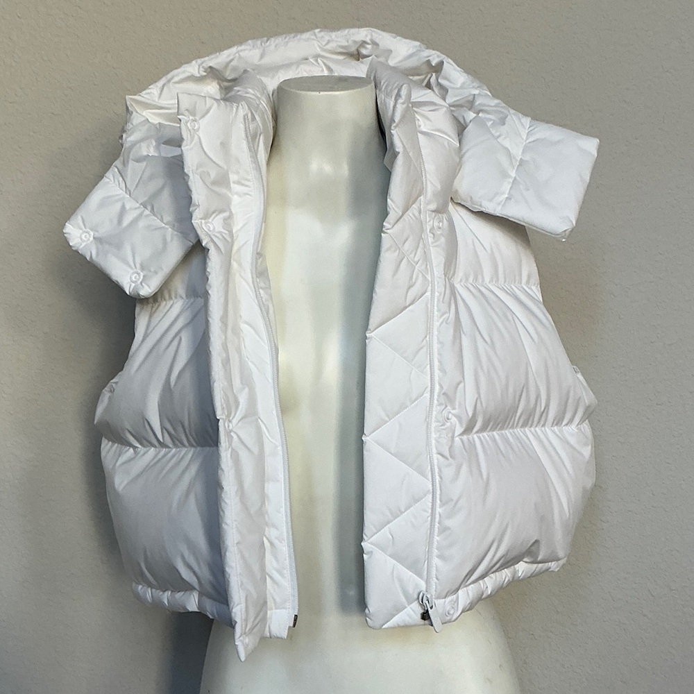 Lululemon Athletica White Wunder Puff Cropped Puffer Vest - Picture 4 of 10